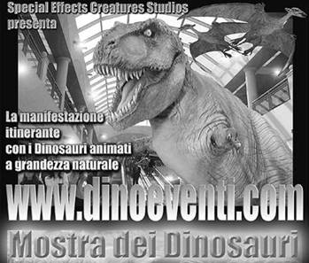 la mostra itinerante con i dinosauri animati a grandezza naturale evento Mostra dei Dinosauri